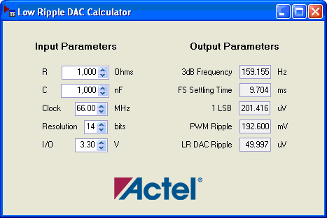 Low Ripple DAC Calculator